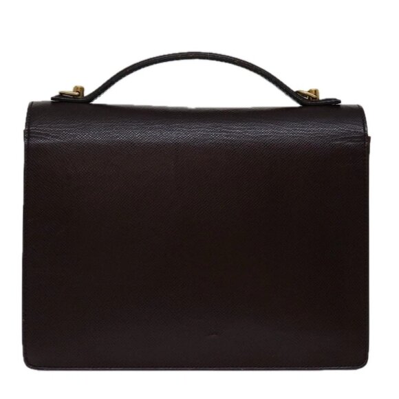 LOUIS VUITTON Taiga Monceau 28 Hand Bag 2way Acajou - Picture 2 of 16